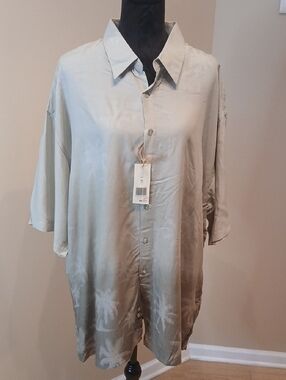 Saddlebred Men's Light Gray Button Shirt